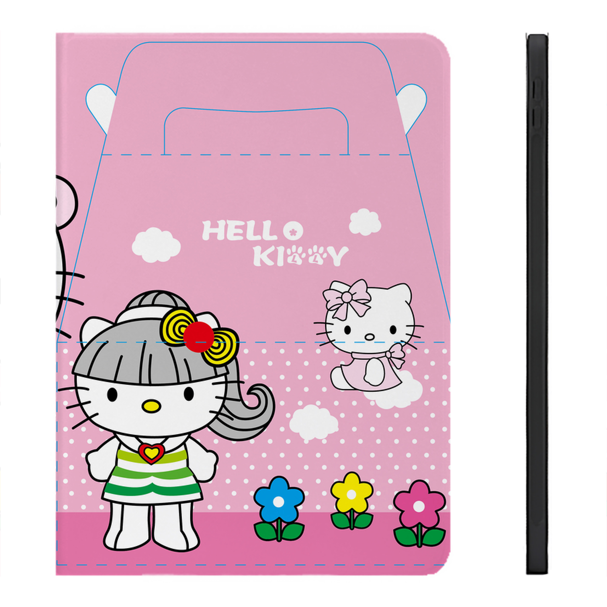 （画像用） Hello Kitty ハローキティ IPadケース ペンホルダー付き ブックスタイルデザイン